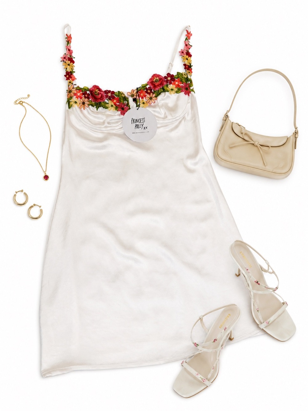 *NEW* Princess Polly Kenzie Mini Dress in white